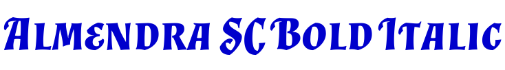 Almendra SC Bold Italic шрифт